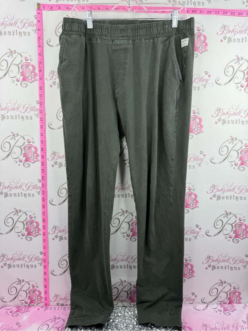 HORST pants comfy green Elastic-Waist Track Pants in Olive Green